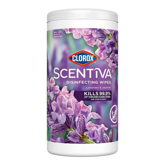 Toallas desinfectantes Clorox Scentiva Lavanda 75 pzas
