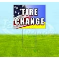 thumbnail image 1 of Tire Change (18" x 24") Yard Sign, Includes Metal Step Stake, 1 of 6