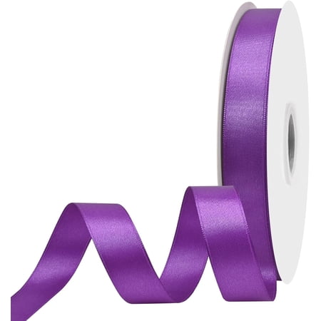 5/8 inch Wide 100 Yards Double Face Purple Satin Ribbon Fabric Ribbon for Gift Wrapping Very Suitable for Weddings Decoration Bouquet Balloons Arts Craft Sewing Hair Bow Invitation 5/8 inch Wide 100 Yards Double Face Purple Satin Ribbon Fabric Ribbon for Gift Wrapping Very Suitable for Weddings Decoration Bouquet Balloons Arts Craft Sewing Hair Bow Invitation