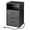 Black, variant on White Nightstand with LED Lights and Charging Station, LED Bedside Table with Open Storage, 2 Drawers