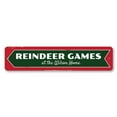 thumbnail image 2 of Reindeer Games Novelty Sign, Metal Wall Decor - 4x18 inches, 2 of 4