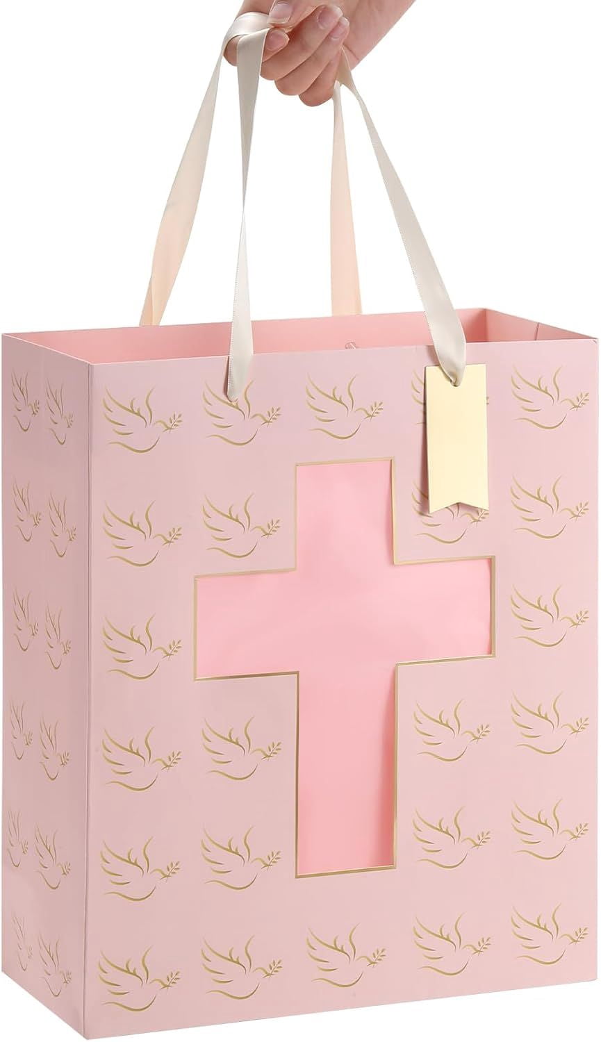 Gift Bag, 13" Large Flower Gift Bag, For Easter, Birthdays, Bridal Showers, Weddings, Baby Showers, Mother's Day, 10" x 5" x 13" with Tissue Paper Visit the Sawnfay St