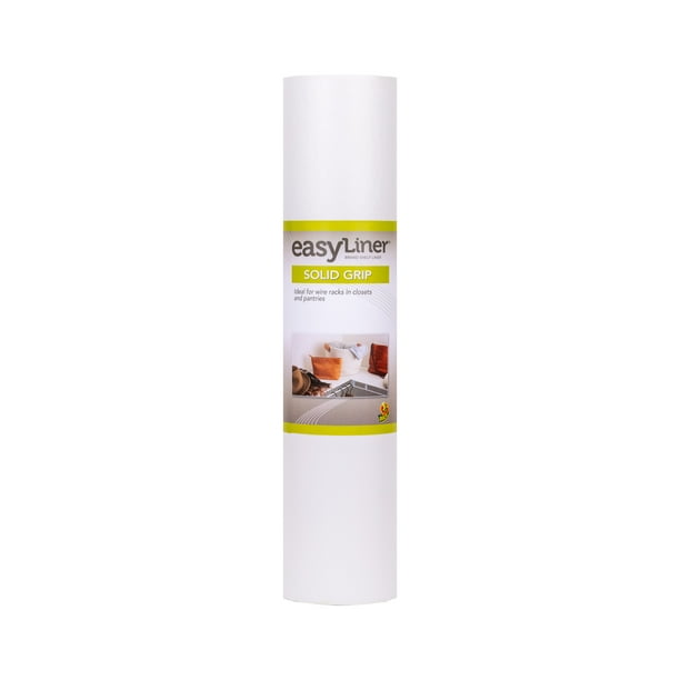 EasyLiner Solid Grip 20 in. x 22 ft. White PVC Shelf Liner Walmart