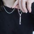 thumbnail image 4 of XWSHYW Productos de Salud Collar con Colgante de Meditación, Atención Plena, Joyería de Acero de Titanio, Silbato de Hilo de Tubo Largo, 4 of 6
