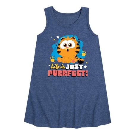 

Garfield - Life Is Just Purrfect - Toddler & Youth Girls A-line Dress