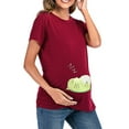 thumbnail image 3 of Gvmfive Short Sleeve Maternity Tops Funny Print Pregnancy T Shirt for Women, 3 of 4