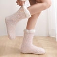 thumbnail image 2 of 1 Pair Womens Fuzzy Socks Fleece Fluffy Cabin Plush Warm Sleep Soft Cozy Winter Adult Socks, 2 of 9