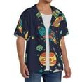 thumbnail image 4 of Sigee Space Print Men's Shirts Casual Button Down Short Sleeve Summer Beach Shirt Hawaiian Vacation Shirts Tee Shirt-XX-Large, 4 of 7