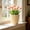 Beige-BG, variant on MMJ Large Round Plastic Planter Faux Rattan Texture 7.20x6.89x3.93in Home Decor Pot Indoor Outdoor Green Plants Flowers Container