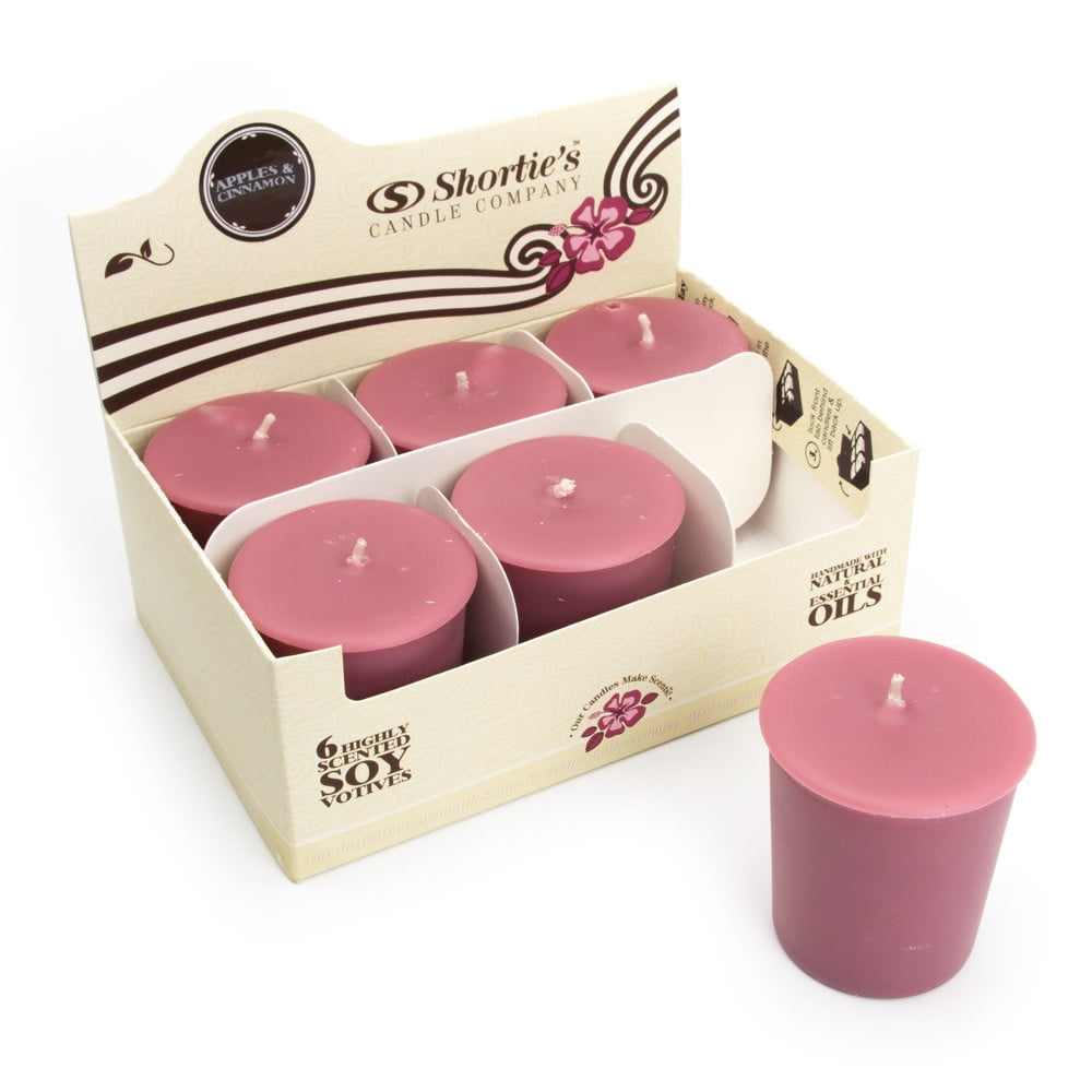 Apples Cinnamon Soy Votive Candles Scented With Natural Fragrance Oils 6 Dark Red Natural Votive Candle Refills Bakery Food Collection Walmart Com Walmart Com