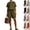 43# Army Green, variant on Linen 2 Piece Sets for Women Zip Stand Collar Short Sleeve Top Drawstring High Waist Shorts Casual Matching Outfits Army Green XXL