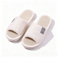 thumbnail image 7 of Bibifish Mens Womens Fuzzy Slippers Open Toe Open Back Terry Cloth Plush Upper Non Slip Slip On Indoor Warm Winter Slippers, 7 of 7