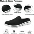 thumbnail image 2 of Mens Casual Mesh Shoes Breathable Comfortable Slip-On for Walking Mules Clogs Backless Outdoor Lightweight Slippers Black 7 US, 2 of 7