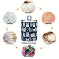 thumbnail image 6 of Yayeee 2 Pack Qtip Holder Bathroom Cotton Swab Canister with Lid Clear Dispenser Set, Blue Cats and Hearts, 6 of 6