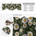 thumbnail image 6 of White Daisies Tie Up Valance Curtains for Windows, Kitchen Curtains Window Treatments, Farmhouse Botanical Flowers Leaves Green Short Window Shades Valances for Bedroom Bathroom Cafe 54"x18", 6 of 8