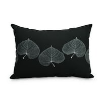 20" x 14" Simply Daisy Leaf Print Fall Polyester Indoor/Outdoor Pillow, Black Qty 1