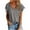 Gray, variant on Short Sleeve Womens Blouse Petal Chiffon Short Sleeve Button up V Neck Fashion Tee Elegant Tops