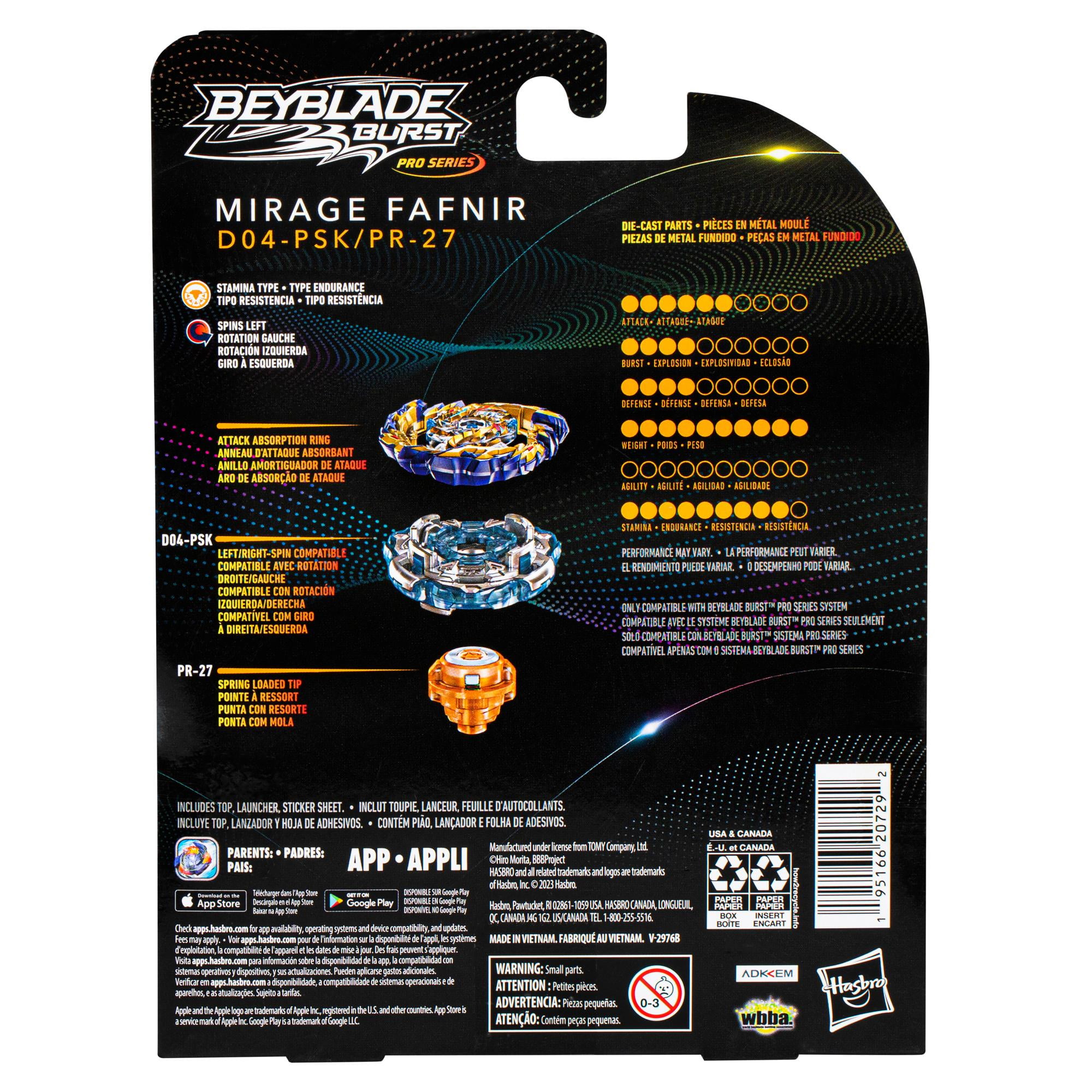 Takara Tomy Beyblade Burst Pro Series Mirage Fafnir Spinning Top