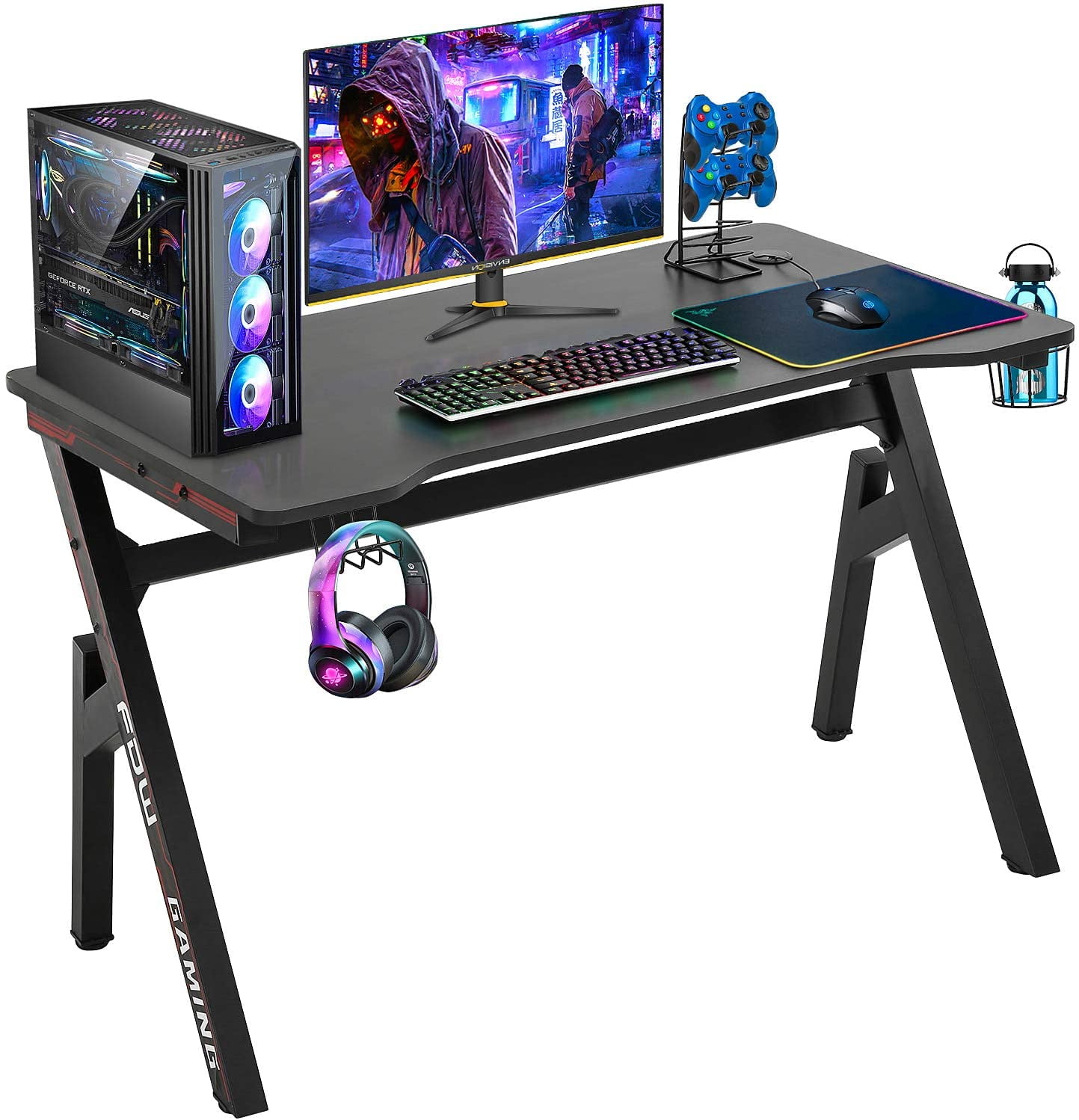 Gaming desk Computer Desk Ofiice Desk Racing Style Writing Desk Carbon Fiber 