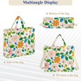thumbnail image 6 of FORMRS Womens Corduroy Tote Bag Crossbody Shoulder Handbag with Pocket, Retro Orange Floral, 6 of 7
