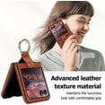thumbnail image 5 of for Motorola Razr Plus 2024/ Razr 5/ Razr Gen 5 Case with Ring Holder, Soft Rhomboid PU Leather [Hinge Protection] Anti-Scratch Shockproof Slim Cover Case for Moto Razr 50 Ultra ZXF-Brown, 5 of 13
