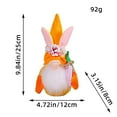 thumbnail image 3 of Musatteng Easter Bunny Plush Decor with Bow Tie - Soft Holiday Table Centerpiece for Kids 3+, Hypoallergenic Spring Home & Gift Basket Accent, 3 of 8
