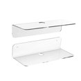 thumbnail image 1 of 2pcs Acrylique Support Mural Étagère Affichage Intelligent Haut-Parleur Support Transparent Flottant Étagère, 1 of 7