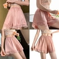thumbnail image 2 of Huhudde Lightweight Shorts for Women Under Dresses or Skirts Elegant Lace Trim Half Slip Shorts Wide Leg Loose Underpants, 2 of 21