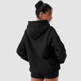 thumbnail image 6 of OQQ Women's Hooded Pullover Sweatshirt - Long Sleeve - Fashionable Fall/Winter Top with Front Pockets Design, 6 of 7