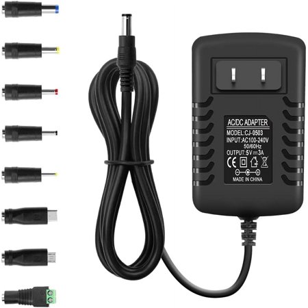 5V 3A Power Supply Adapter 15W AC/DC 5V Power Cord AC 100V-240V to DC 5 Volt Power Supply 3Amp 2A 1A 500mA for 5V