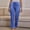 Blue, variant on Aloohaidyvio Pants with Pockets,Womens Fashion Summer Solid Casual Pocket Elastic Waist Long Pants