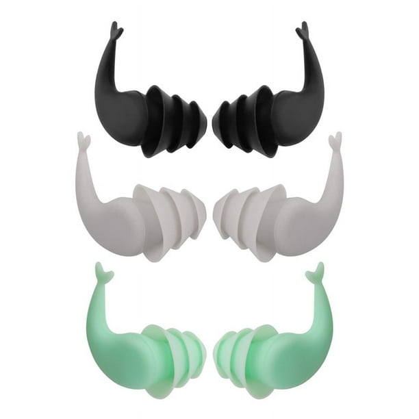 3 Pares de Tapones para los OíDos Impermeables y Ultra CóModos, Tapones para los OíDos para Nadar, Tapones para los OíDos de Silicona Reutilizables para Deportes AcuáTicos