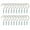 White, variant on Uxcell 20pcs 1" Vinyl Coated Screw-in Ceiling Wall Mount Hooks Great for Indoor Outdoor Hanger Black