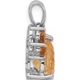 thumbnail image 2 of Sterling Silver Rhodium-Plated Polished Citrine Paw Pendant (Width 11.61) - Jbsp, 2 of 5