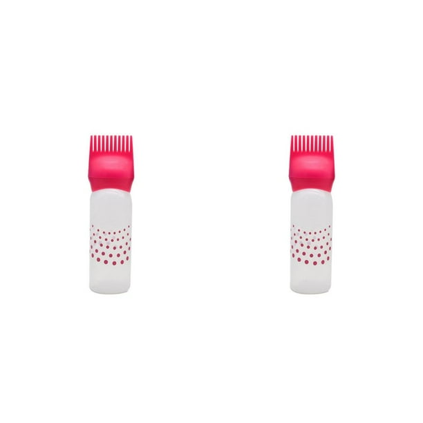 Qarigey Botella aplicadora de tinte para el cabello para el hogar, barbería, 120ml, dispensador de cepillo dispensador de relleno Type2 NO2