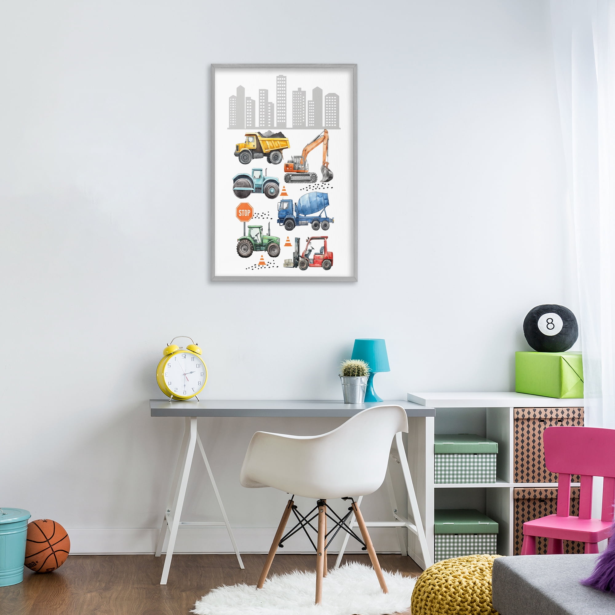 Stupell Industries City Keeps Moving Gray Framed Giclee Art, design by Christine Simpson Art