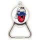 thumbnail image 1 of Eslovenia bandera maquillaje mascara gritando Cap Acero inoxidable Metal cerveza tapa sacacorchos, 1 of 3