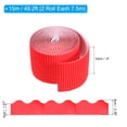 thumbnail image 2 of Unique Bargains 3.9inch x 49.2ft Bulletin Board Border Scalloped Trim Paper for Locker Classroom Decor Red, 2 of 4