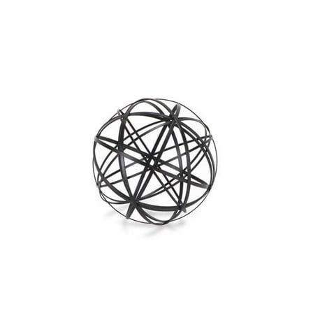 Petite Metal Wire Ball Decorative Sculpture, Black