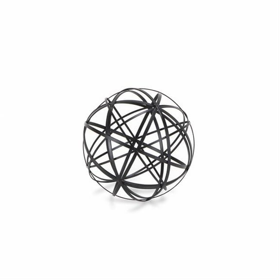 Petite Metal Wire Ball Decorative Sculpture, Black