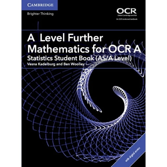 As/A Level Further Mathematics OCR A Level Further Mathematics for OCR a Statistics Student Book (As/A Level) with Cambridge Elevate Edition (2 Years), (Paperback)