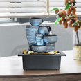 thumbnail image 2 of Bed Bath & Beyond 10.2" Indoor Earthy Tiered Tabletop Waterfall Fountain, 2 of 5