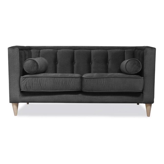 Love Seat Poole SofaMatch, Tela Quantum, Patas Natural gris oscuro