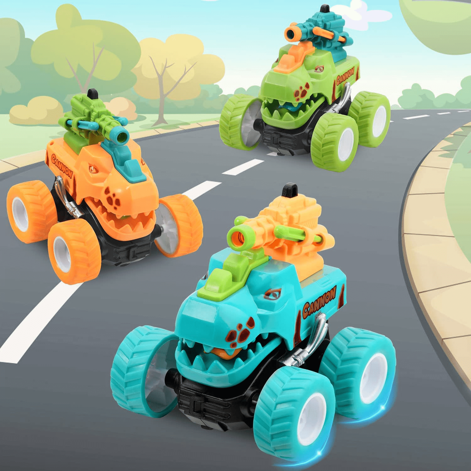 Dinosaur Catapult Car Jouets Pour Enfants Anti-chute Forme