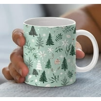 Christmas Trees Mug, 11oz Mug X-mas Winter Coffee Mug Ceramic Coffee Tea Cup Gift for Christmas Friends Family Home Decor
