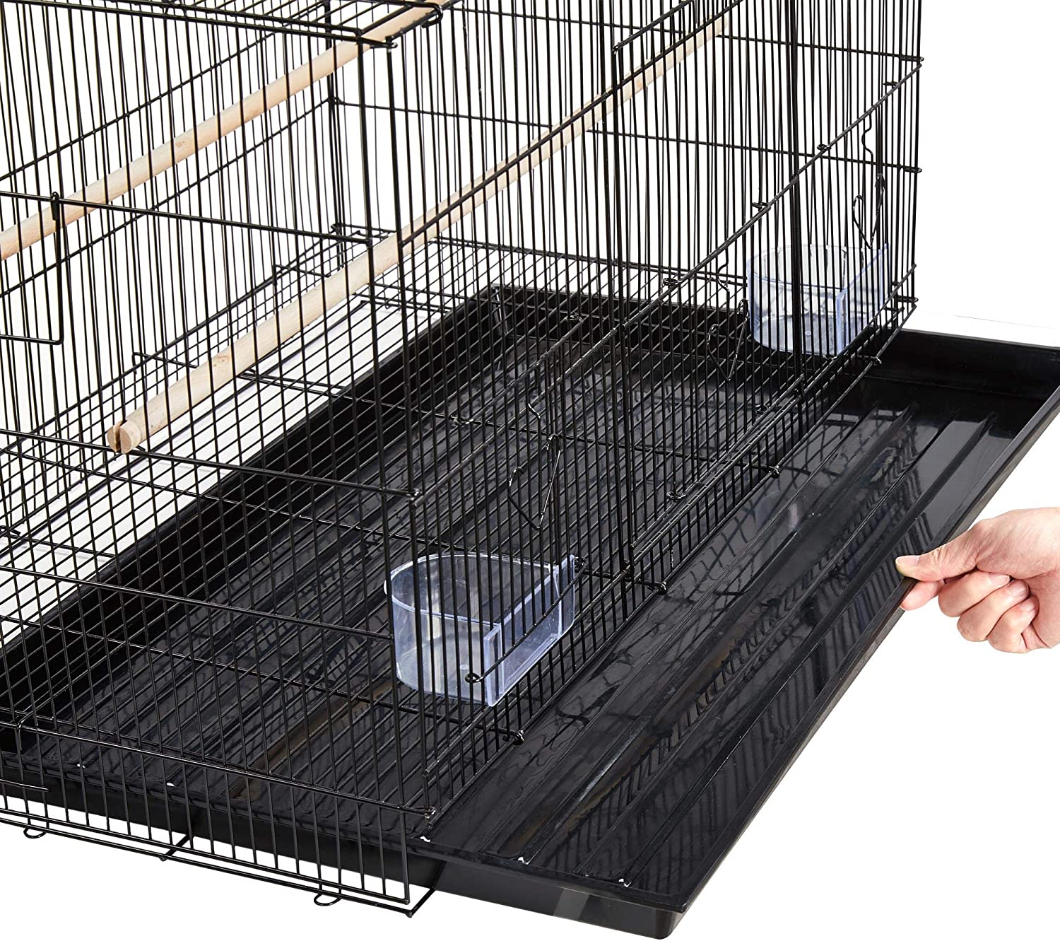 WBTER Pet Products Stackable Rectangle Flight Bird Cages for Small Birds Parrots Parakeets Cockatiels Conures Budgies Lovebirds Canaries Finches w/Slide-Out Tray