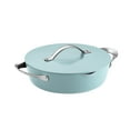 thumbnail image 5 of Tramontina Fiora 4.25-Quart Aluminum Ceramic Nonstick Multipurpose Pan with Lid, Induction-Ready, ILAG Swiss Coating, Oven & Dishwasher Safe - Frost Blue, 5 of 13