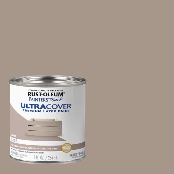 Rust-Oleum Painters Touch Ultra Cover Indoor and Outdoor Gloss Almond Paint 8 oz.