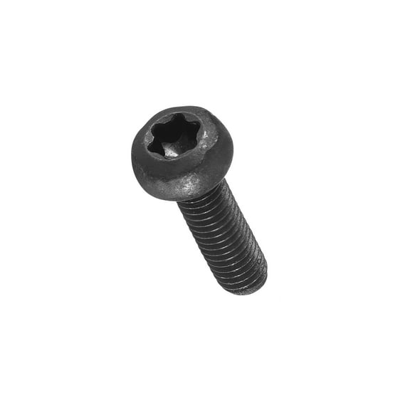 Pan Head Torx Security Screws Bolts (M3-0.5x10mm) 100Pcs, Button Torx Head Machine Screws Carbon Steel - for Furniture Woodworking Project, Black