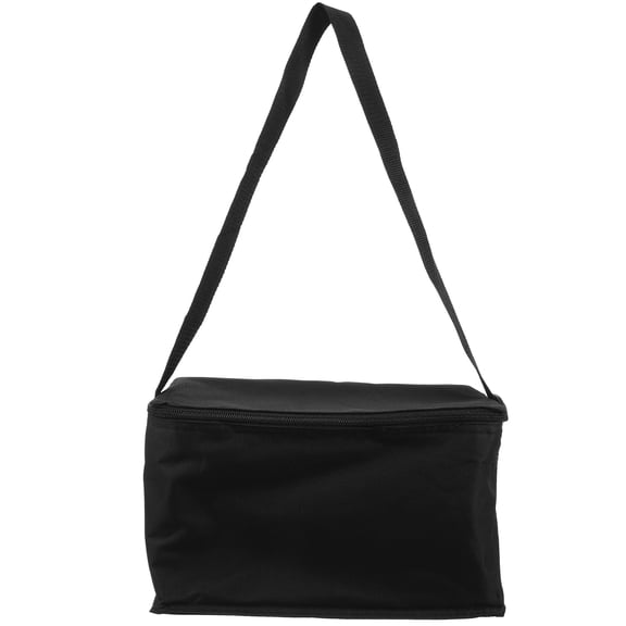 DRAFIDEEP Insulated Oxford Cloth Lunch Tote Bag with Handle, Black - Perfect for Camping, Food Storage, and Daily Use